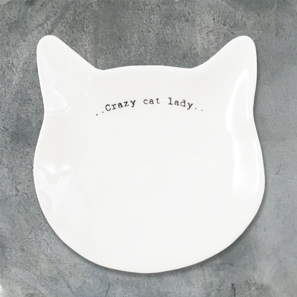cat lady approved small ceramic trinket tray