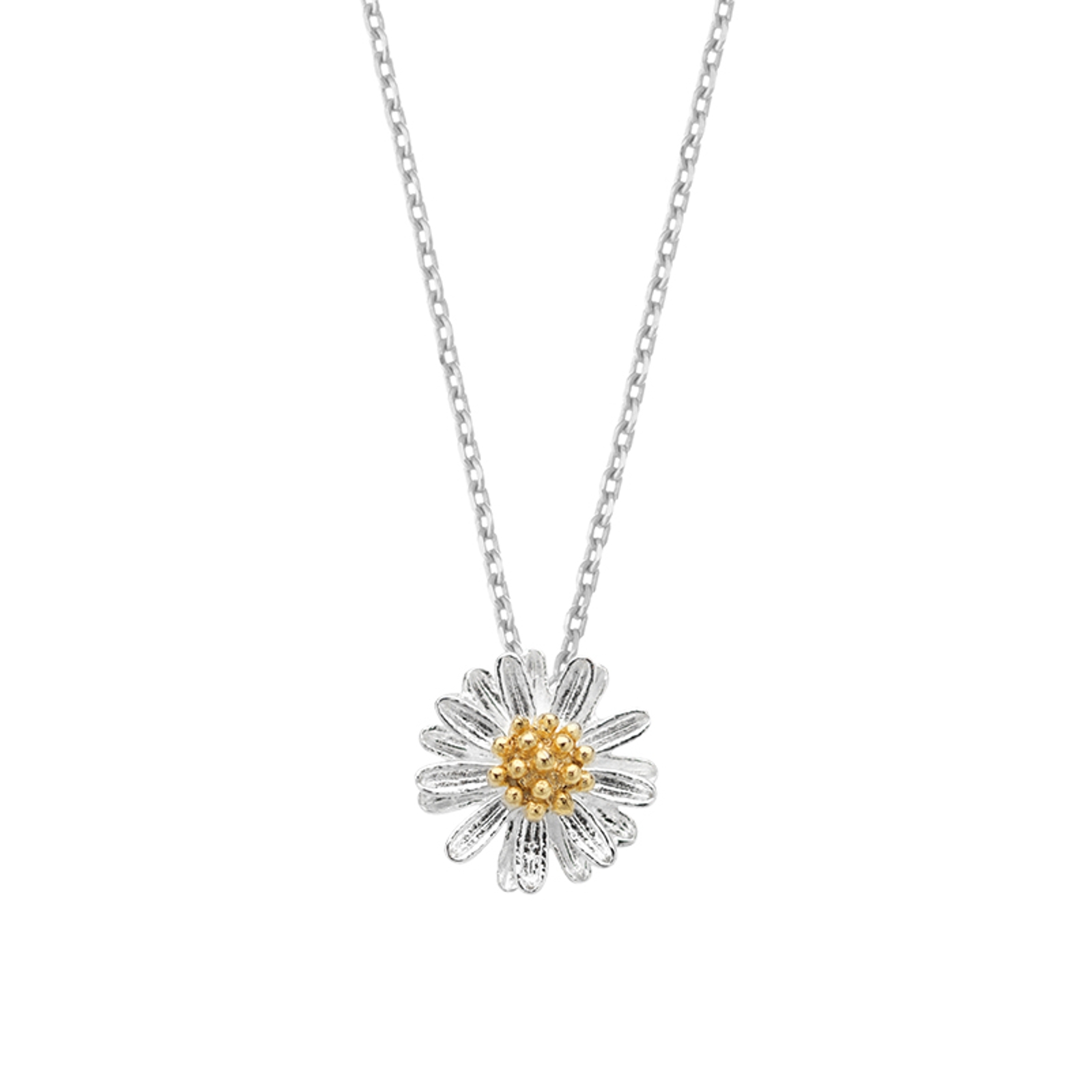 Necklace - With Gold & Silver Wildflower - zestgifts